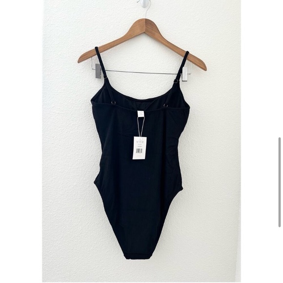 Andie Swim the Amalfi Ribbed One Piece in Black Medium NWT 🔥 - Picture 5 of 6